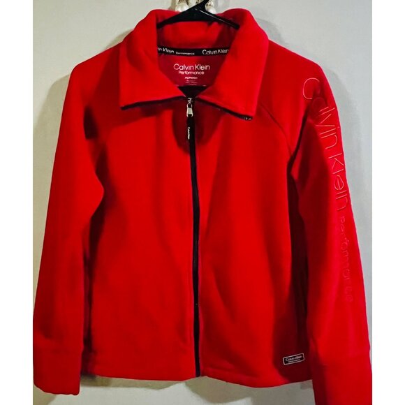 Calvin Klein Sweaters - Calvin Klein Performance Youth Red Zip-Up Jacket PS/PP/PCH